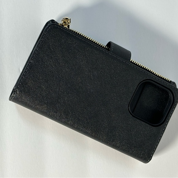 Black Cell Phone Case Wallet - Picture 2 of 6